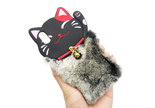 ウールのシリコーンスマホケース