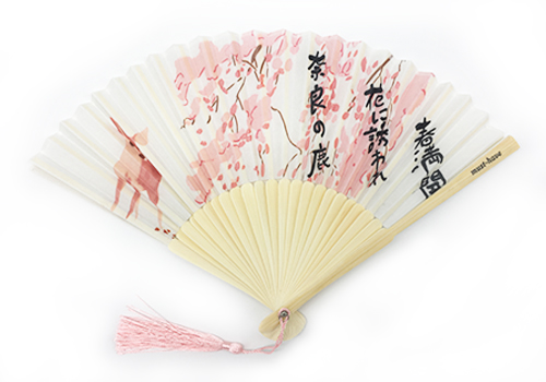 布生地の折り竹扇子