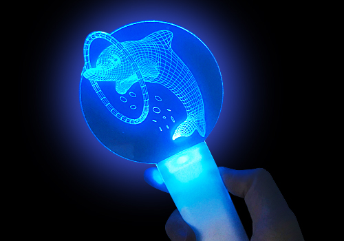 アクリル製のコンサート発光棒・海豚