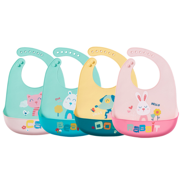 キャラクターのシリコーンビブ