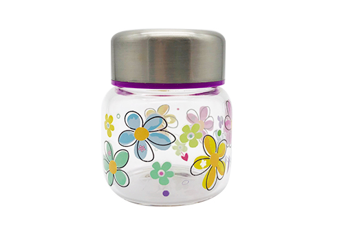 花のガラスボトル