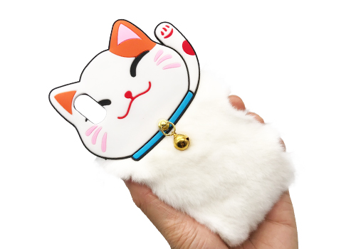 ウールのシリコーンスマホケース